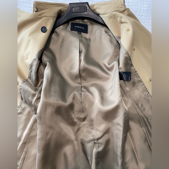 Babaton Aritzia Classic Beige Double Breasted Trench Coat w/ Belt XS - Picture 3 of 3